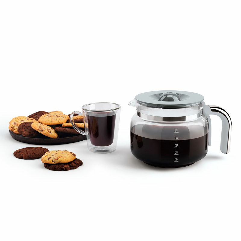 Cafetera de goteo Smeg DCF02WHEU – 10 tazas, Auto Start, selector de intensidad