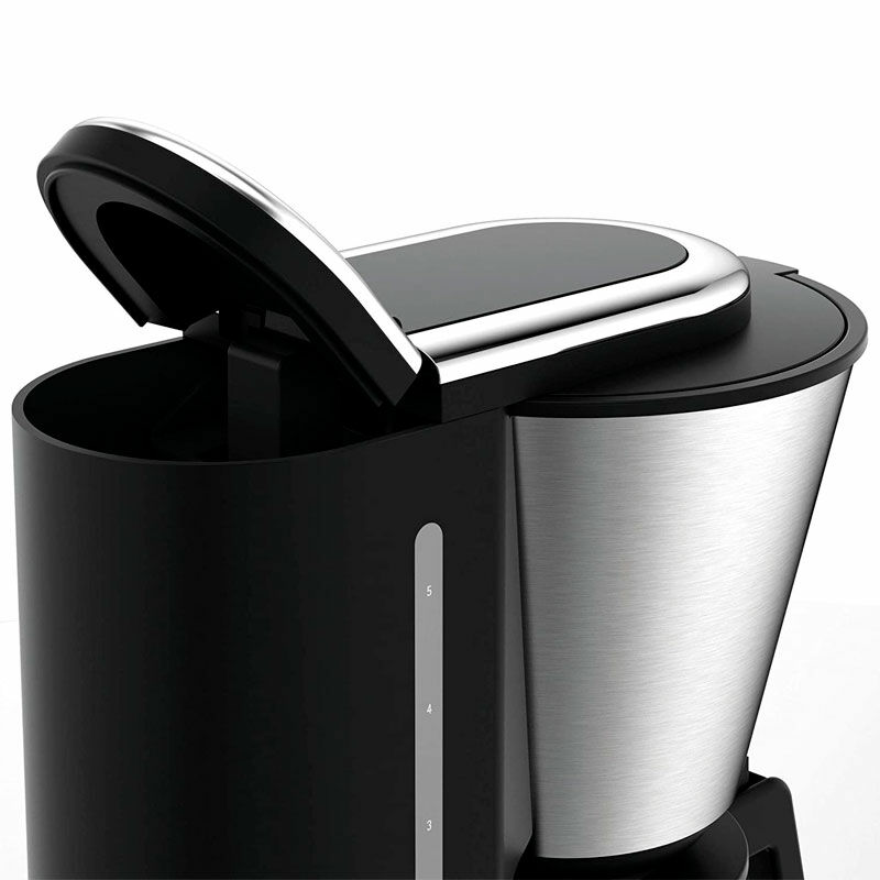 Cafetera de goteo WMF Aroma KITCHENminis – 5 tazas, Cromargan 18/10, Apagado automático