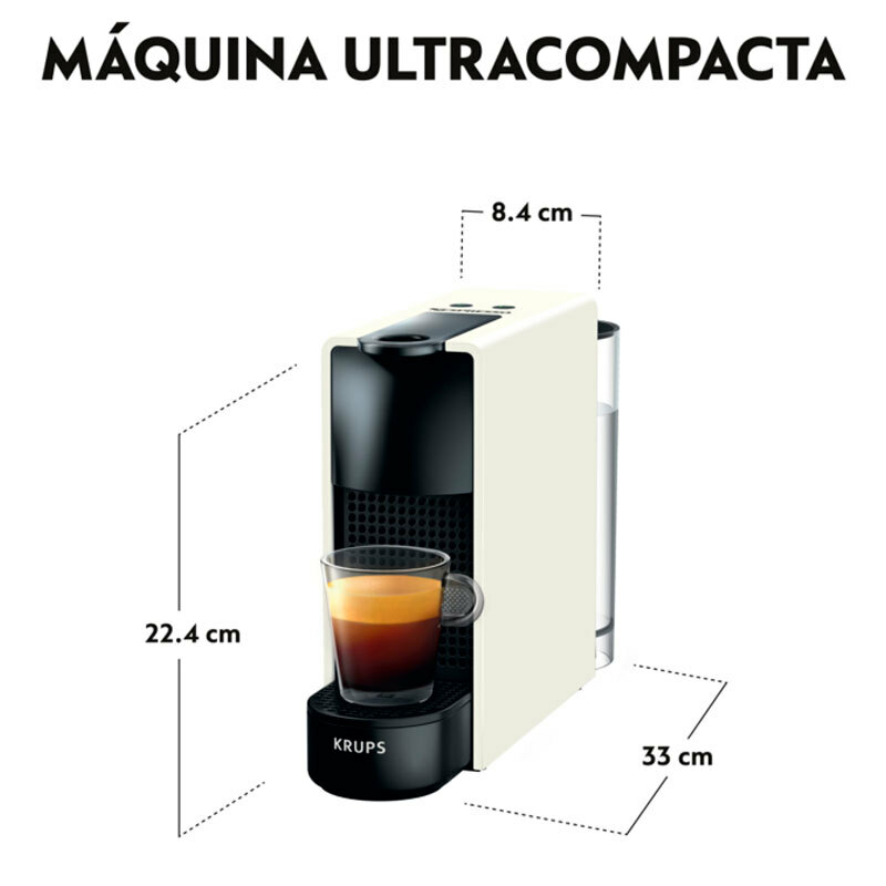 Cafetera de cápsulas Krups Essenza Mini XN1101RD – 19 bar, Calentamiento 25 s, Depósito 0,6 L