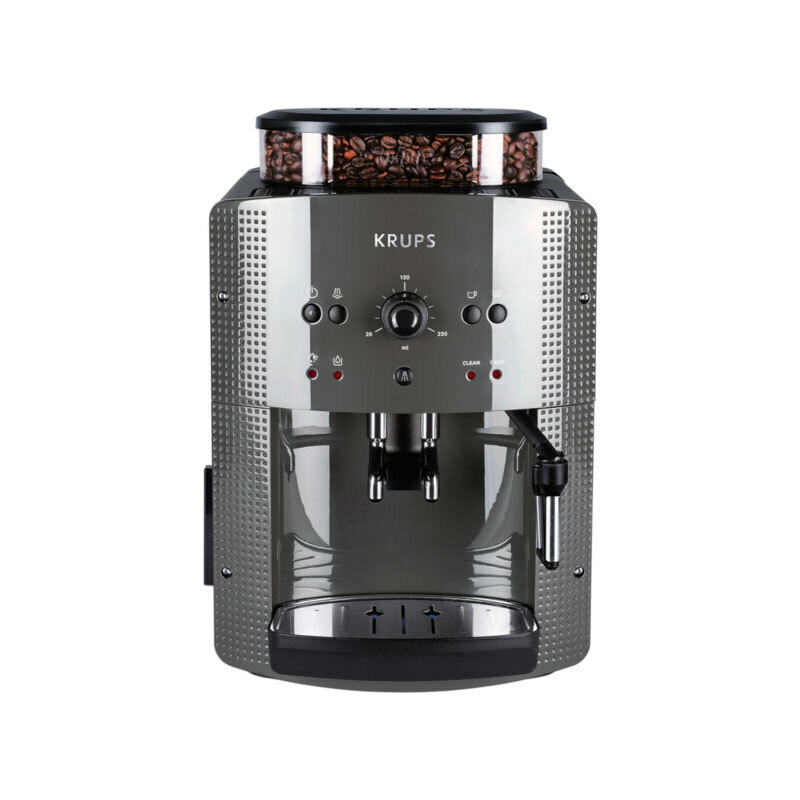Cafetera superautomática Krups EA810B70 – Molinillo cónico 3 ajustes, Depósito 1,7 L, Varilla de vapor