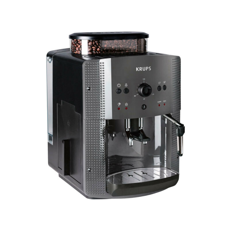Cafetera superautomática Krups EA810B70 – Molinillo cónico 3 ajustes, Depósito 1,7 L, Varilla de vapor