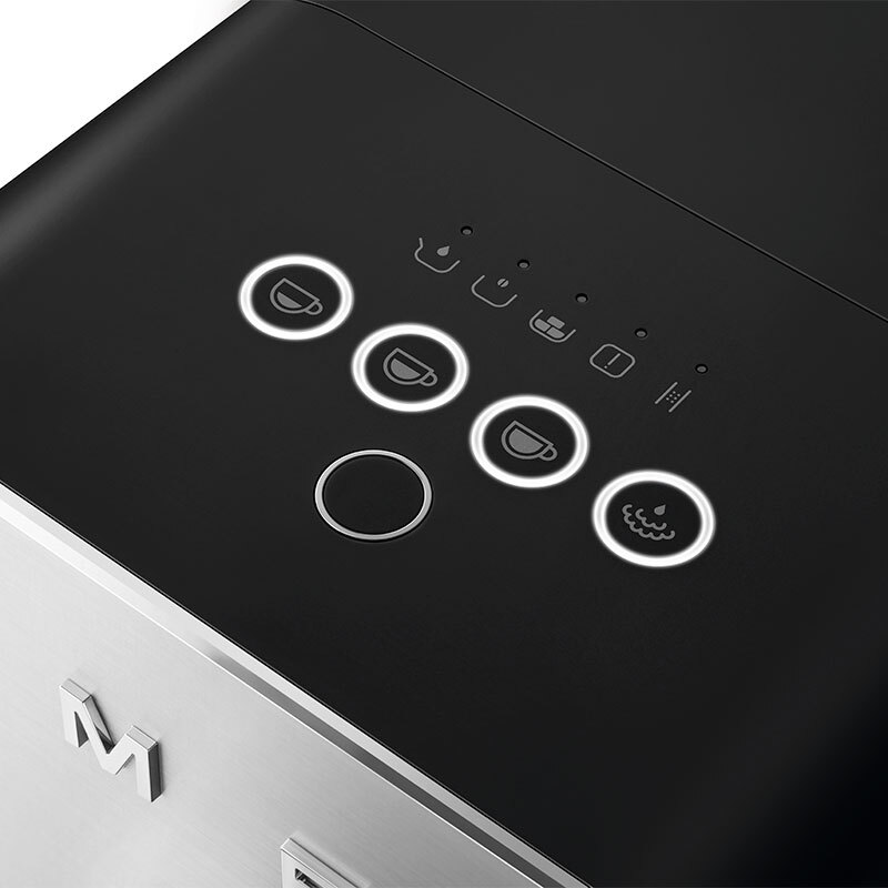 Cafetera superautomática Smeg BCC12BLMEU – Molinillo cónico acero inoxidable, 19 bar, Varilla de vapor