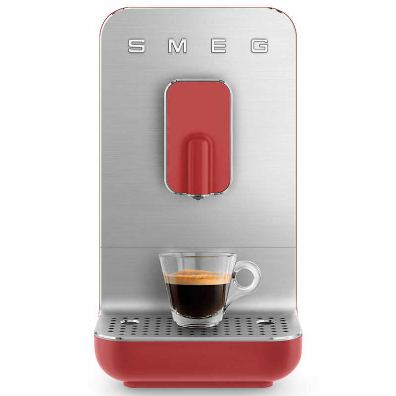 Cafetera superautomática Smeg BCC01RDMEU – Rojo 50's, molinillo integrado, 19 bar