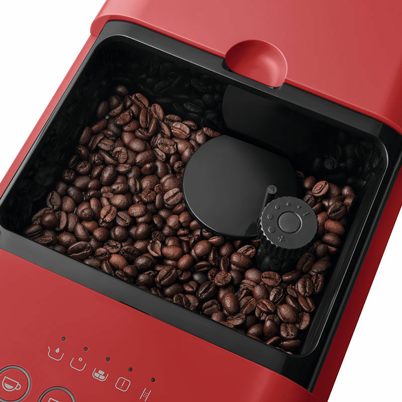 Cafetera superautomática Smeg BCC01RDMEU – Rojo 50's, molinillo integrado, 19 bar
