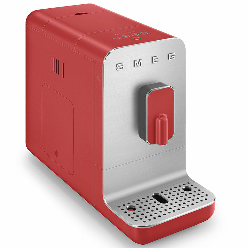 Cafetera superautomática Smeg BCC01RDMEU – Rojo 50's, molinillo integrado, 19 bar