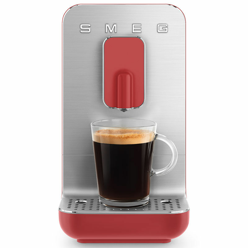 Cafetera superautomática Smeg BCC01RDMEU – Rojo 50's, molinillo integrado, 19 bar