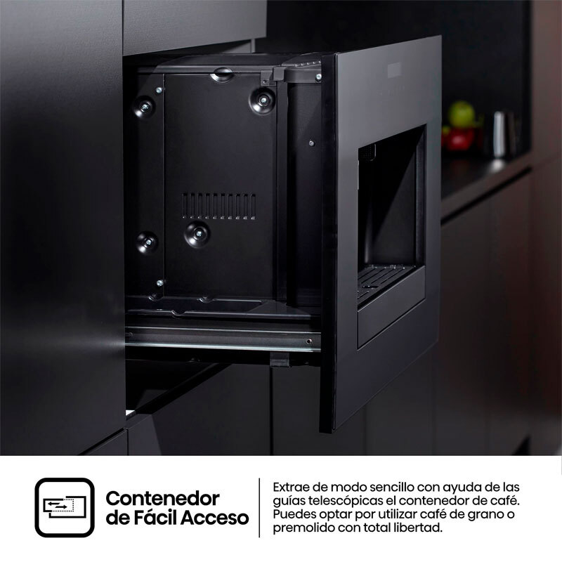 Cafetera superautomática integrable Hisense CM4H8BG – Molinillo integrado, Jarra de leche, Autolimpieza