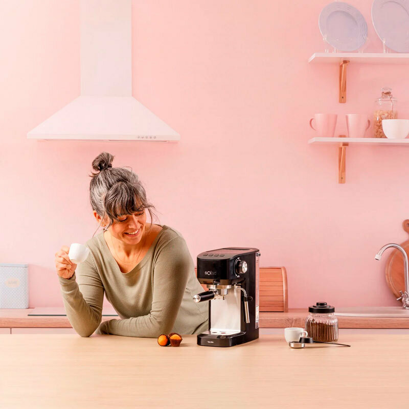 Cafetera espresso manual Solac CE4511 – 20 bar, Thermoblock, Depósito 1,4 L