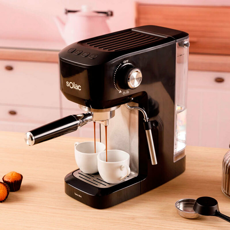 Cafetera espresso manual Solac CE4511 – 20 bar, Thermoblock, Depósito 1,4 L