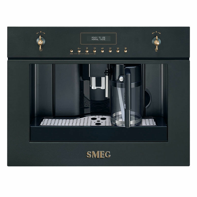 Cafetera integrable SMEG CMS8451A – Molinillo cónico, Espumado automático, Depósito 2,5 L