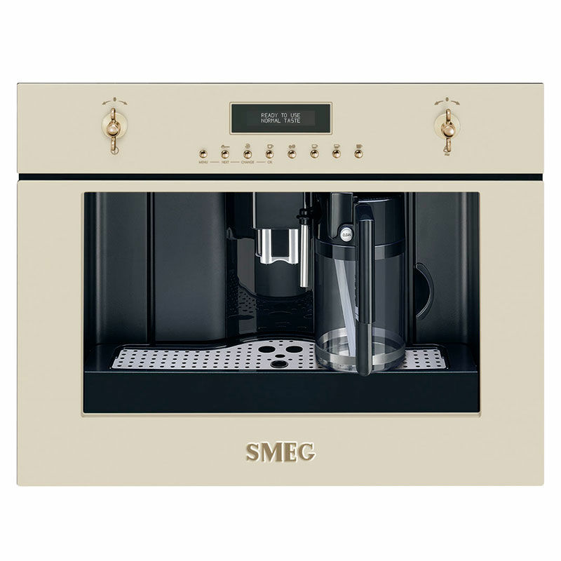Cafetera superautomática Smeg CMS8451P – Molinillo cónico, Jarra de leche extraíble, Depósito 2,5 L