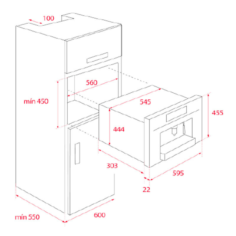 Cafetera integrable Teka CLC 8350 MC – Multicápsula, 19 bar, Espumador vapor