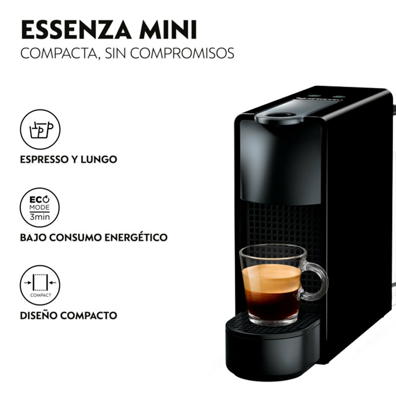 Cafetera de cápsulas Krups Essenza Mini XN1108RD – Nespresso Original, 19 bar, Depósito 0,6 L