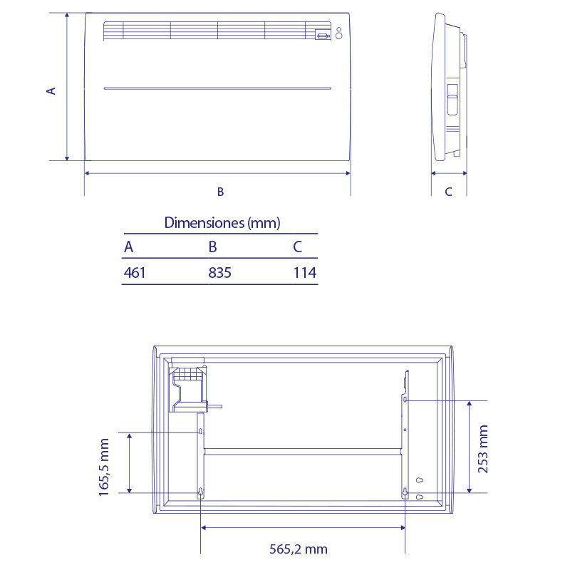 Calefactor convector EDESA MIST – Humidificador integrado, Programable, 1500 W
