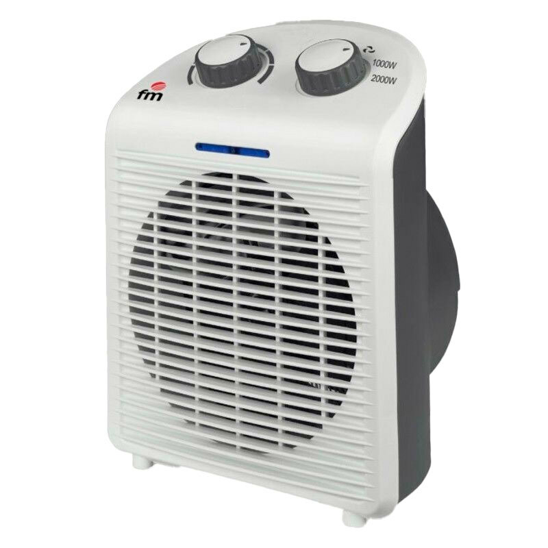Termoventilador portátil FM T22 – 2000 W, IP21 (apto baño), Termostato regulable