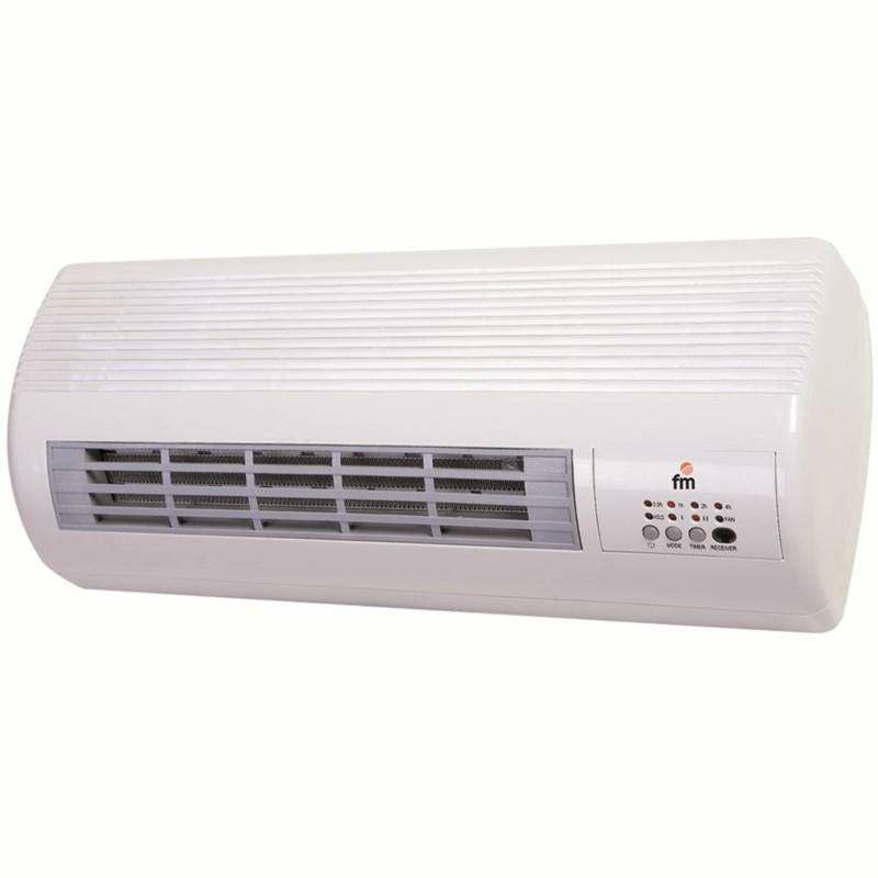 Calefactor cerámico mural FM TS2001 – 2.000 W, Mando a distancia, Termostato digital