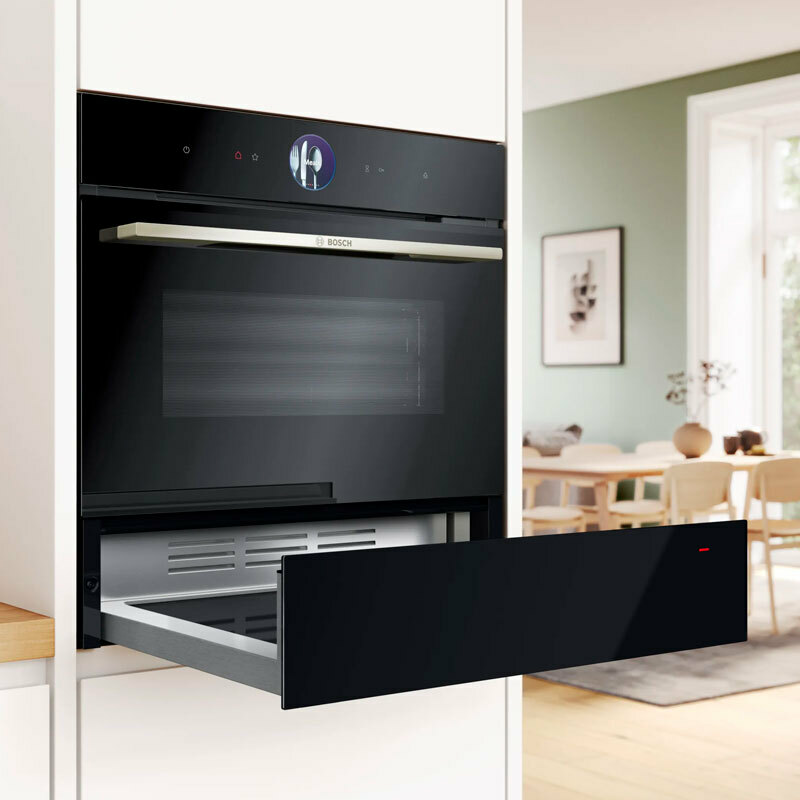 Calientaplatos integrable Bosch BIC7101B1 – 20 L, Cristal templado, Home Connect