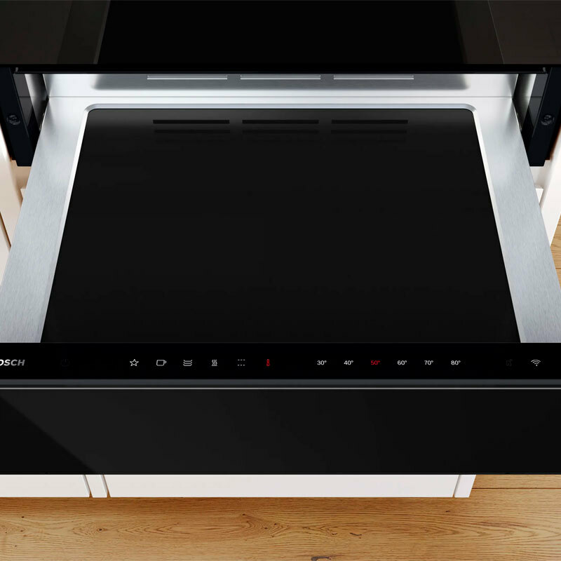 Calientaplatos integrable Bosch BIC7101B1 – 20 L, Cristal templado, Home Connect