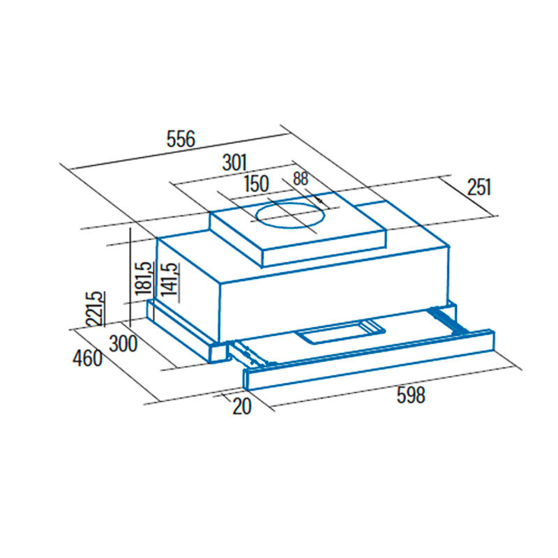 Campana Telescópica Cata TFH 6830 X – 60 cm, 795 m³/h, A+++