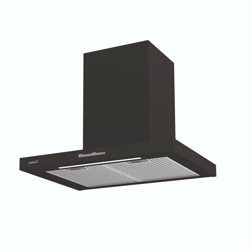 Campana decorativa pared Cata SYGMA 7010 BK – 70 cm, 802 m³/h, Filtro lavable