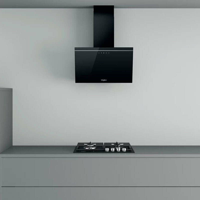 Campana decorativa de pared Whirlpool AKR 62F LT K – 495 m³/h, LED integrada, filtros lavables