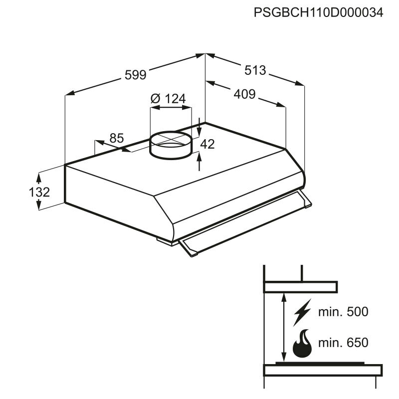 Campana extractora telescópica Electrolux LFU226X – 60 cm, 272 m³/h, Acero inoxidable