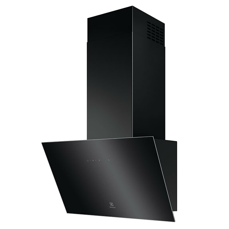 Campana decorativa Electrolux LFV436K – 615 m³/h, Hob2Hood automático, Cristal negro