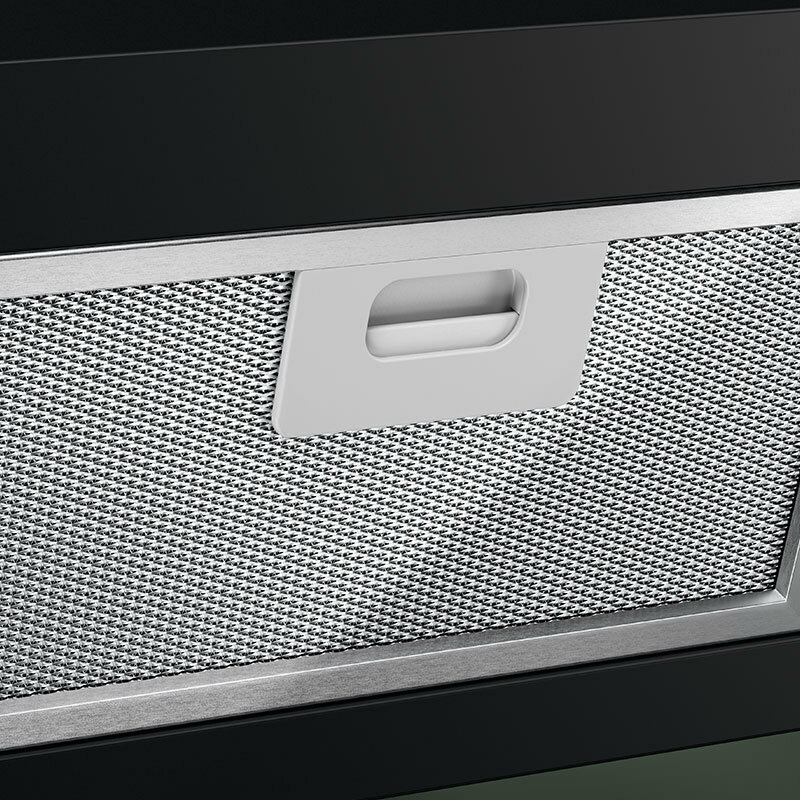 Campana decorativa Electrolux LFV436K – 615 m³/h, Hob2Hood automático, Cristal negro