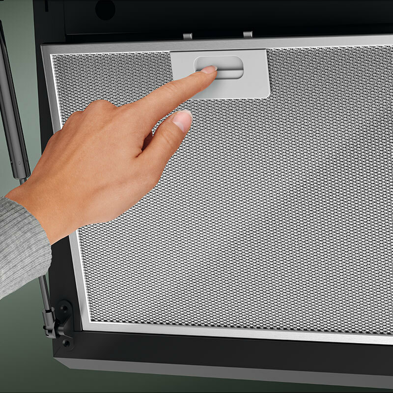 Campana decorativa Electrolux LFV436K – 615 m³/h, Hob2Hood automático, Cristal negro