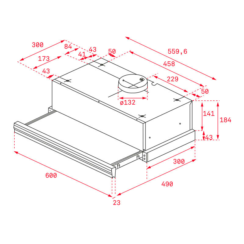 Campana telescópica Teka CNL 6400.2 WH – Bajo mueble, 60 cm, 370 m³/h