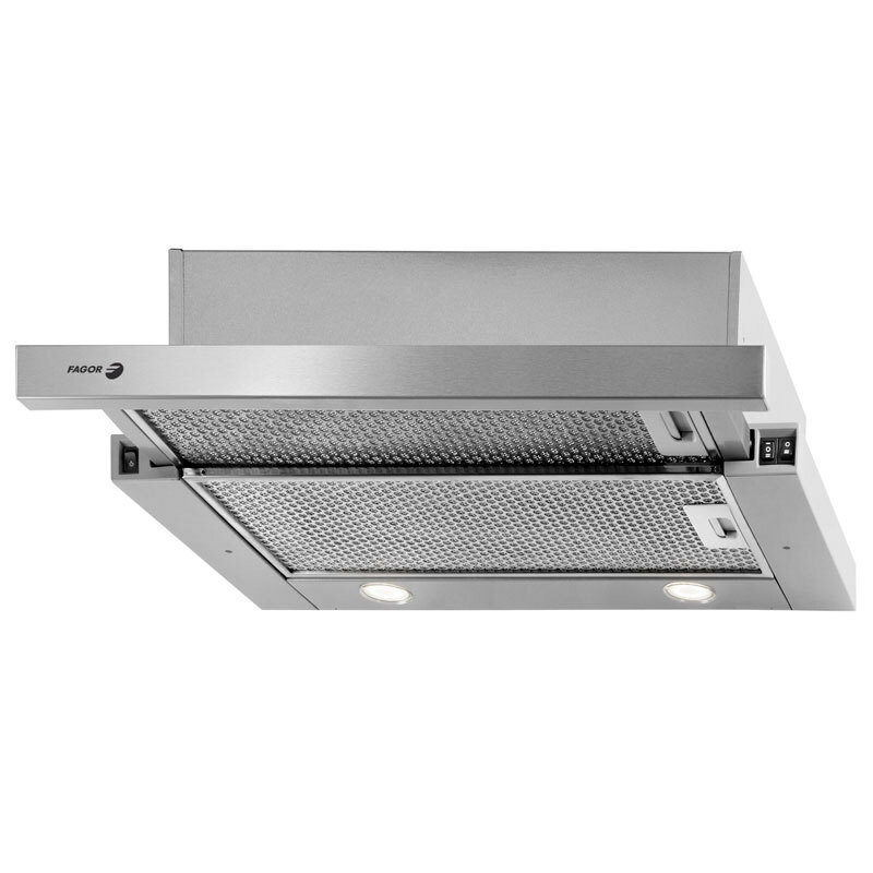 Campana telescópica Fagor 3AF3655X – Bajo mueble 60 cm, 410 m³/h, Clase A