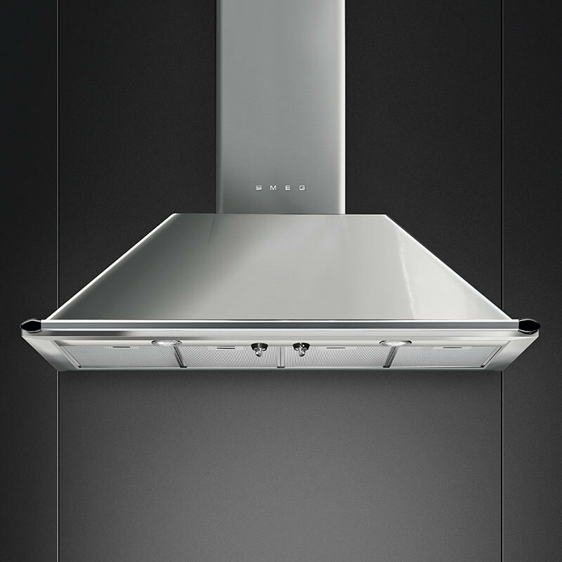 Campana decorativa Smeg KTR110XE – 110 cm, 820 m³/h, Inox