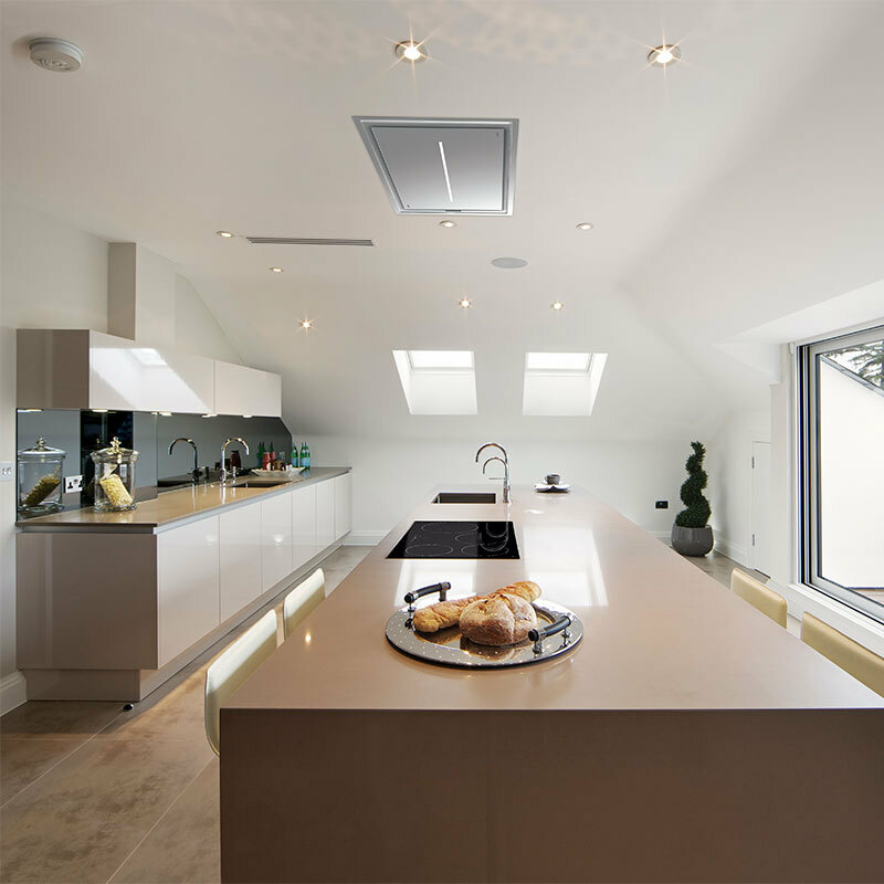 Campana extractora isla Cata Bennu Slim 900 X – 620 m³/h, Inox, 65 dB