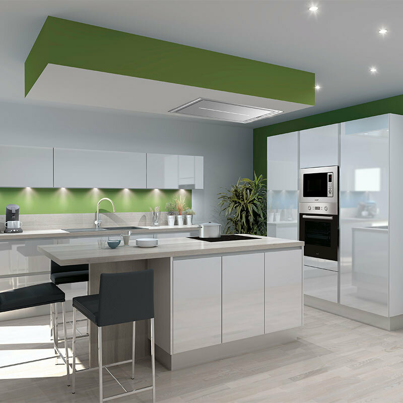 Campana extractora isla Cata Bennu Slim 900 X – 620 m³/h, Inox, 65 dB