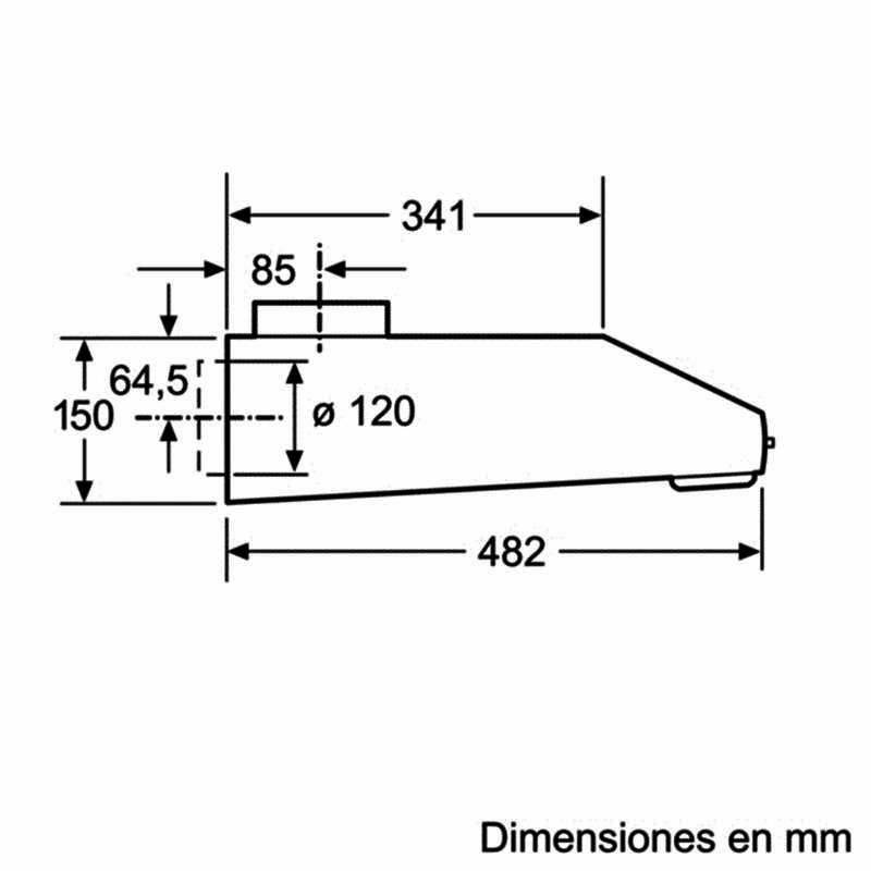 Campana integrable 60 cm Bosch DUL63CC55 – 350 m³/h, 3 velocidades, filtros lavables