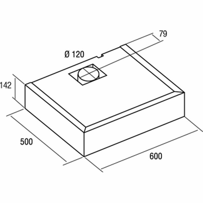 Campana extractora CATA S-BOX X – 60 cm, 390 m³/h, acero inoxidable