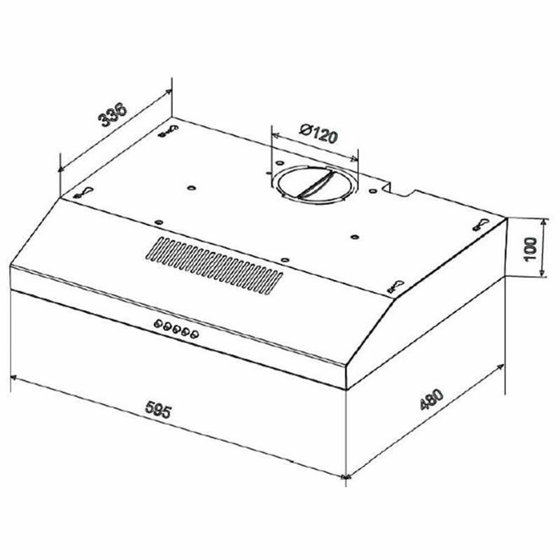 Campana extractora Mepamsa Brisa Plus 60 – Pared, 180 m³/h, Mixta