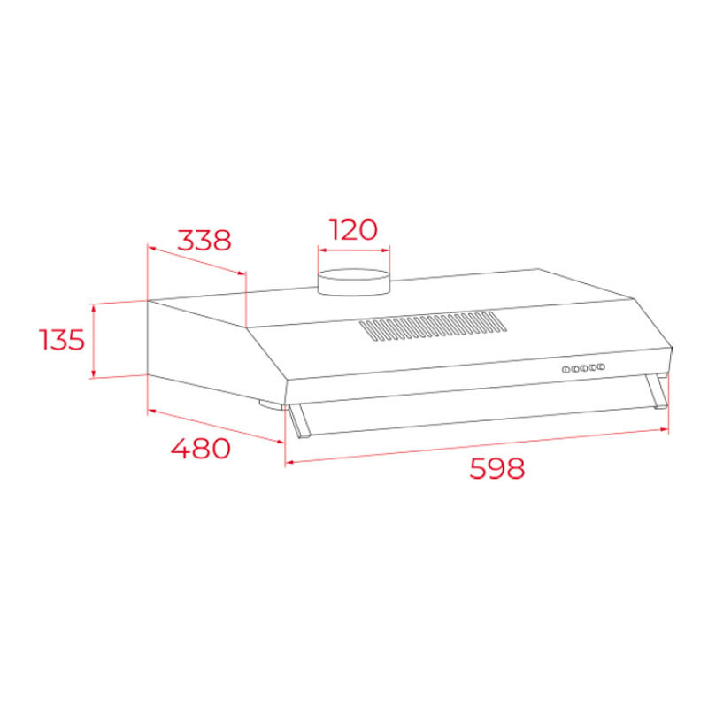 Campana extractora Teka CX 63130 KOS – 60 cm, 311 m³/h, Inox