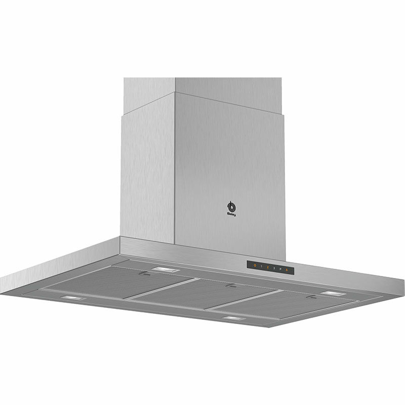 Campana extractora de isla Balay 3BI997GX – 90 cm, 754 m³/h, Control táctil