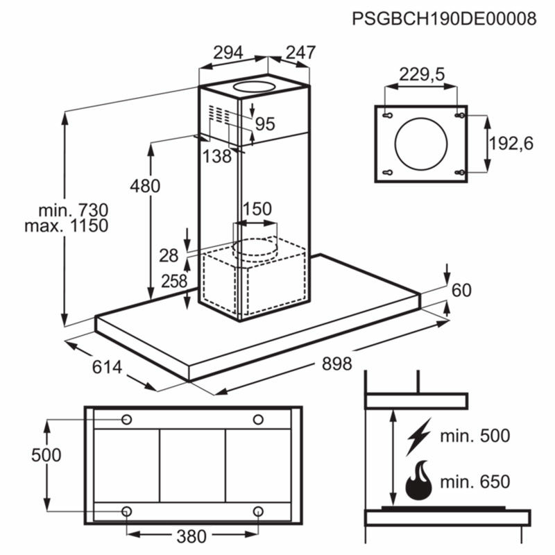 Campana de isla Electrolux LFI769X – 720 m³/h, Silenciosa 53–72 dB, Hob2Hood