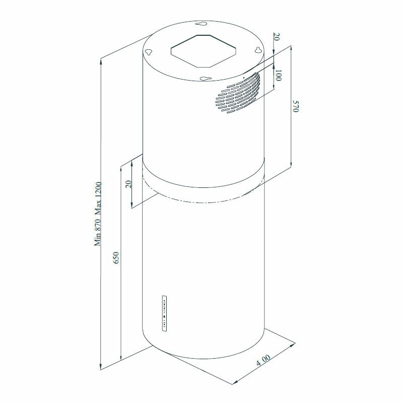 Campana de isla Fagor 3CFC-450IX – 726 m³/h, Acero inoxidable, Clase A