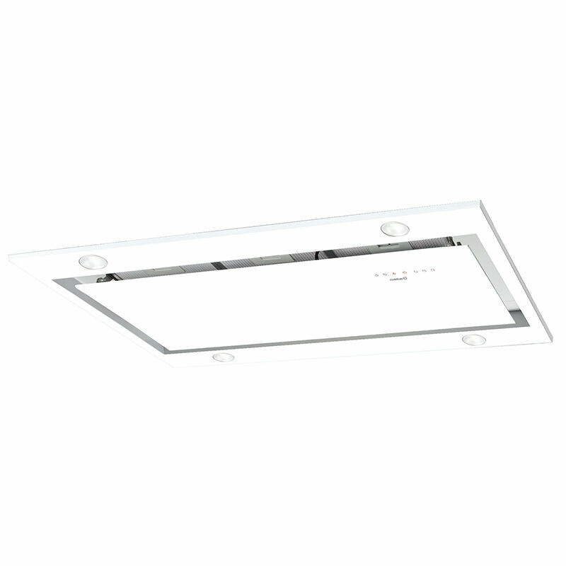 Campana de techo Cata Sirin 1000 GLASS WH – 850 m³/h, 67 dB, LED regulable