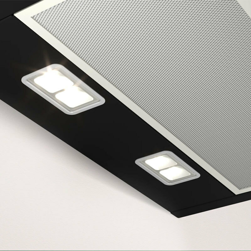 Campana decorativa pared Balay 3BC567GNH – Cristal negro, 431 m³/h, Control táctil Home Connect