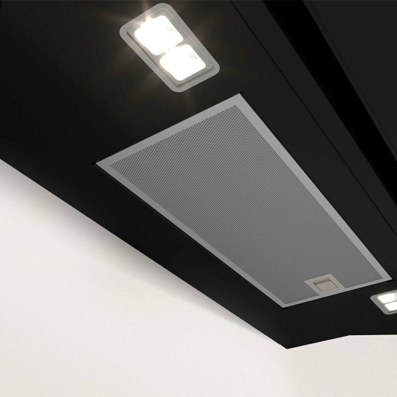 Campana decorativa de pared Balay 3BC599AN – 89 cm, Cristal negro, 441 m³/h (1007 int.)