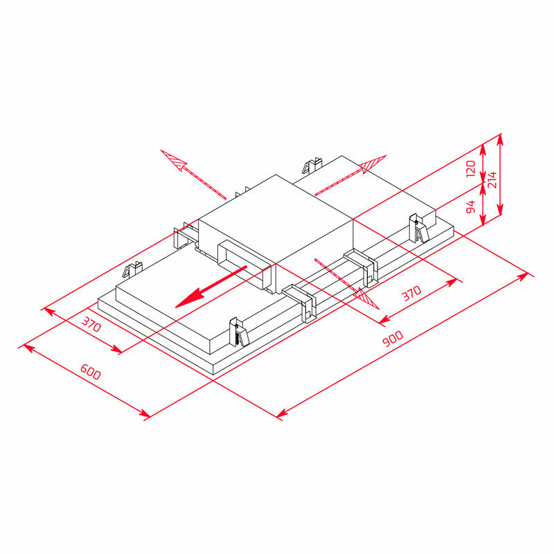 Campana de techo empotrada Teka DHT 97670 ROS WH – 808 m³/h, Aspiración perimetral, Clase A++