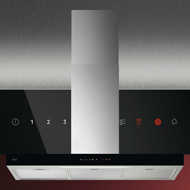 Campana extractora decorativa AEG GB67D91HL – 90 cm, 730 m³/h, Clase A