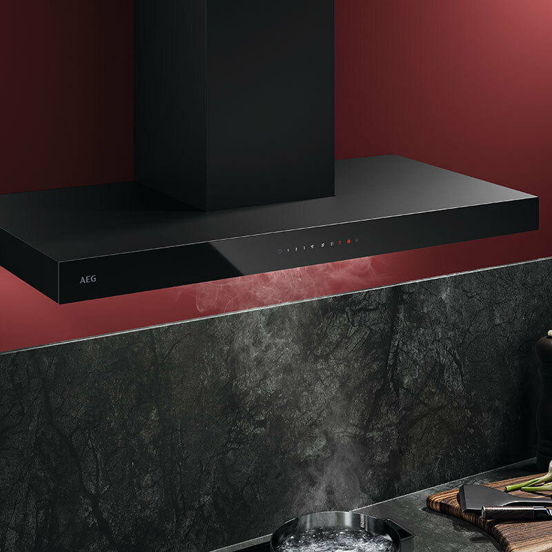 Campana extractora decorativa AEG GB67D91HL – 90 cm, 730 m³/h, Clase A
