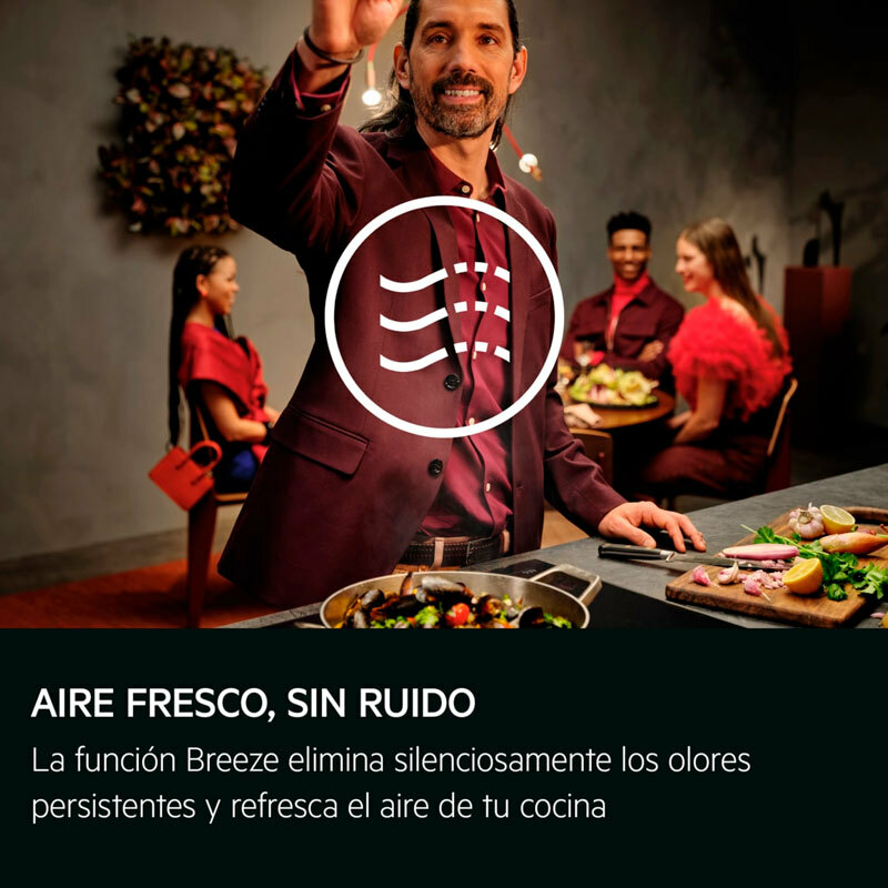 Campana extractora de pared AEG GB87D91CB – 90 cm, 760 m³/h, Silenciosa