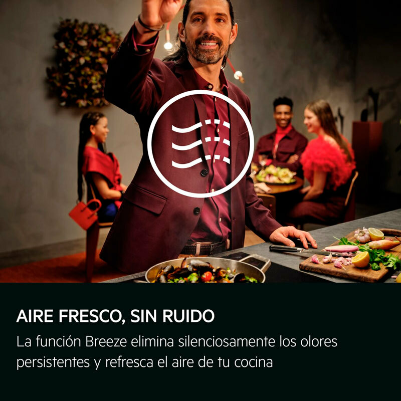 Campana de isla AEG GI87D91CB – 760 m³/h, A+, 90 cm