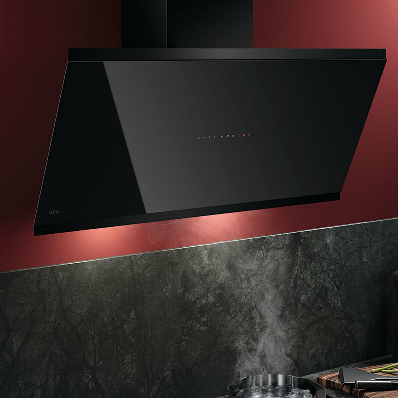 Campana decorativa de pared AEG GV77D91SB – 90 cm, 760 m³/h, SilenceTech